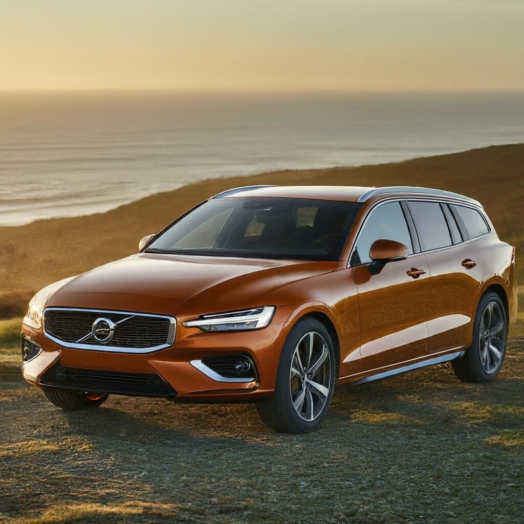 yellow color Volvo V60 Cross Country