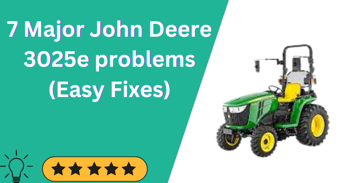 Green John Deere 3025e problems